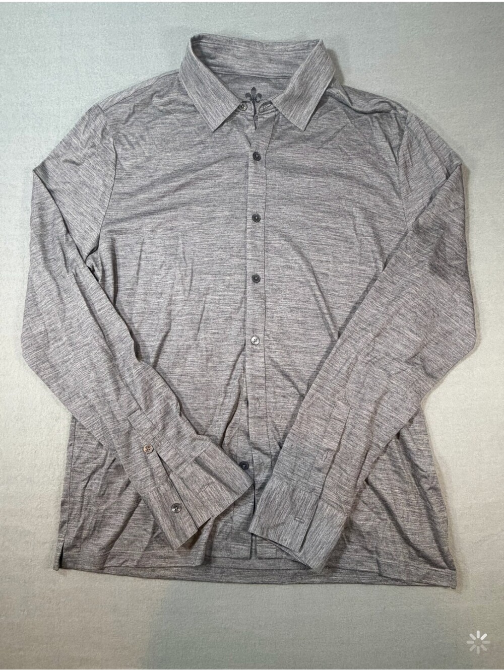 Club Monaco Men's 100% Superfine Wool LS Button up Shirt